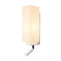 Wall luminaire QUADRASS SPOT Indoor, E27, with LED Spot 2W, 3000K, 200lm, white