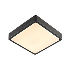 Outdoor LED Wand-/Deckenleuchte AINOS SQUARE SENSOR, IP65, 30 x 30cm, 18W 3000/4000K (CCT Switch) 1300lm, anthrazit / opal