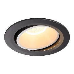 LED Deckeneinbauleuchte NUMINOS DL XL, 3000K, IP20, dreh-/schwenkbar, 20°, 3550lm, UGR 18, Schwarz / Weiß
