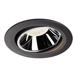 LED Deckeneinbauleuchte NUMINOS DL XL, 4000K, IP20, dreh-/schwenkbar, 40°, 3750lm, UGR 18, Schwarz / Chrom