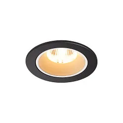 LED Deckeneinbauleuchte NUMINOS DL S, 250mA, CRi >90, IP44 IK02, ohne BG, 8.6W 3000K 730lm 55°, UGR <22, Schwarz / Weiß