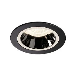 LED Deckeneinbauleuchte NUMINOS DL M, 4000K, IP20, 20°, 1660lm, UGR 17, Schwarz / Chrom