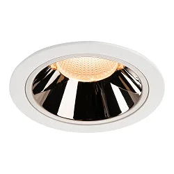 LED Ceiling recessed luminaire NUMINOS DL XL, 2700K, IP20, 55°, 3400lm, UGR 19, white/chrome