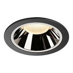 LED Deckeneinbauleuchte NUMINOS DL XL, 3000K, IP20, 55°, 3500lm, UGR 19, Schwarz / Chrom