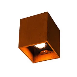LED Außenwandleuchte RUSTY® UP/ DOWN, IP65 IK02, CCT Switch 3000/ 4000K, FeCSi-Stahl gerostet, Eckig