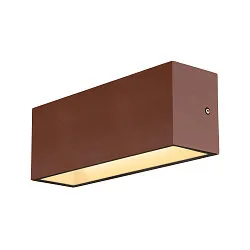 LED Außenwandleuchte SITRA L, UP/DOWN, IP65 IK03, 24W 3000/4000K (CCT Switch) 2800lm 2x105°, rostfarben