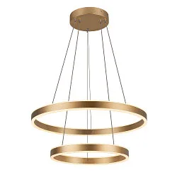 LED Pendelleuchte ONE DOUBLE PHASE, Up/Down, Ø 60cm, 35W 2700/3000K (CCT) 1270lm 130°, CRi >90, messing
