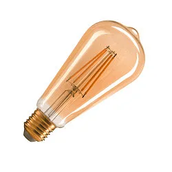 LED Edison-Filament ST64, E27, 7.5W 2500K 700lm 320°, CRi >90, dimmbar, Goldglas klar