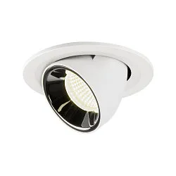 LED Ceiling recessed luminaire NUMINOS® GIMBLE S, 4000K, 20°, white/chrome