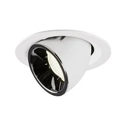 LED Ceiling recessed luminaire NUMINOS® GIMBLE M, 4000K, 20°, white/chrome
