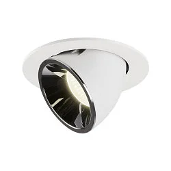 LED Ceiling recessed luminaire NUMINOS® GIMBLE L, 4000K, 40°, white/chrome