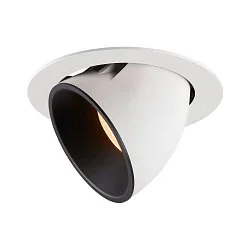 LED Ceiling recessed luminaire NUMINOS® GIMBLE XL, 2700K, 40°, white/black