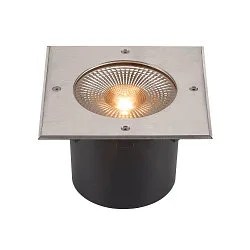 LED Bodeneinbauleuchte ROCCI 200 EL, IP65/IP67 IK08, 16W 3000K 1530lm 120°, Edelstahl 316, begehbar, starr, Blende eckig