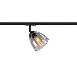 1-Phasen Strahler PARA CONE GL GU10, transparent, schwarz