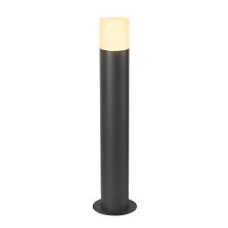 Outdoor Stehleuchte GRAFIT, IP44, rund, E27, anthrazit / Diffusor in Rauchglas-Optik, satiniert, 60cm