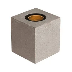 Outdoor Bodenleuchte CONCRETO FL, IP65 IK05, GU10, mit IP-Steckerkabel, Beton / Aluminium, grau, eckig