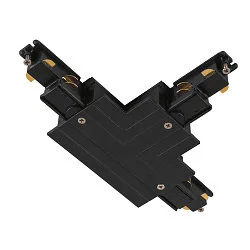Zubehör für 3-Phasen Einbauschiene S-TRACK PHASE & DALI - T-Verbinder, DALI steuerbar, Erde innen links, schwarz