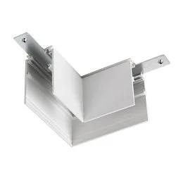 L-connector TRACK 48V mechanical, right, low, white