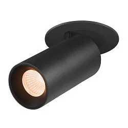 LED Deckeneinbauleuchte NUMINOS® PROJECTOR S, zylindrisch, 55°, 8,6W, CRI90, 2700K, 670lm, schwarz/schwarz