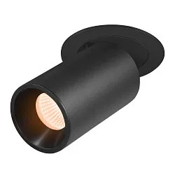 LED Deckeneinbauleuchte NUMINOS® PROJECTOR M, zylindrisch, 55°, 17,5W, CRI90, 2700K, 1460lm, schwarz/schwarz