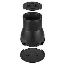 Zubehör für LED Boden-Einbauleuchte DASAR® L - Montagegehäuse, universell, Kabelöffnungen 20+25+32mm, Nylon, schwarz