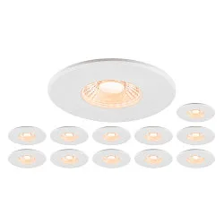 LED Deckeneinbauleuchte UNIVERSAL DOWNLIGHT PHASE Set, 12x 1007095 und 1007096 Abdeckung, 38°, 8W, UGR, weiß