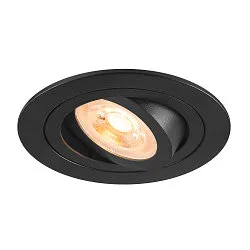 Deckeneinbauleuchte NEW TRIA® 75, rund, GU10, max. 10W, IP20, schwarz