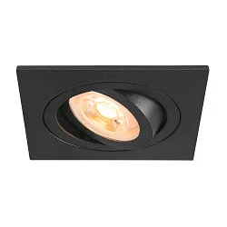 Deckeneinbauleuchte NEW TRIA® 75, quadratisch, GU10, max. 10W, IP20, schwarz