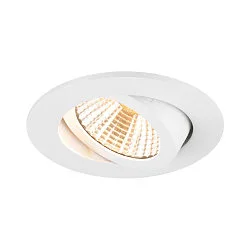 LED Deckeneinbauleuchte NEW TRIA® 68, rund, 8,3W, CRI 90, IP20, dimmbar, 38°, 3000K, weiß