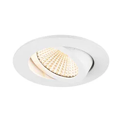 LED Deckeneinbauleuchte NEW TRIA® 68, rund, 8,3W, CRI 90, IP20, dimmbar, 60°, 3000K, weiß