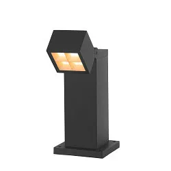Outdoor LED Sockelleuchte S-CUBE 35, IP65 IK04, 15W 2700/3000K (CCT Swich) 1000/1200lm 80°, dimmbar, neigbar, anthrazit