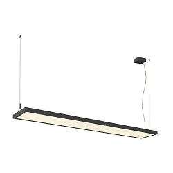 LED Pendelleuchte WORKLIGHT PRO 150, 80° - 115°, 150cm, 59W, 4000K, 7200lm, IP20, DALI dimmbar, schwarz