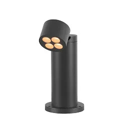 Outdoor LED Sockelleuchte R-CUBE 35, IP65 IK04, 15W 2700/3000K (CCT Switch) 800lm 70°, dimmbar, dreh- und neigbar, anthrazit