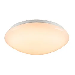 wall and ceiling luminaire SURFACE V 390 CCT Switch, switchable, multipower, cambered, wired through IP44, white 