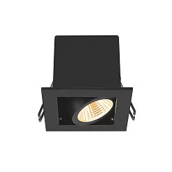 LED Deckeneinbauleuchte KADUX SINGLE, 38°, 3000K, 770lm, IP20, quadratisch, dimmbar, schwarz