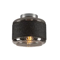 Wand-/Deckenleuchte PANTILO ROPE 19, Ø 18.5cm, E27, silber
