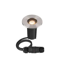 LED Bodeneinbauleuchte DASAR® S, IP67 IK10, 4W 3000K 350lm 24°, schaltbar, schwenkbar, befahrbar, Edelstahl, rund