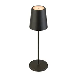 battery table lamp VINOLINA TWO 3-CCT 3-fold, CCT Switch, with touch dimmer, conical, with charging station IP65, black dimmable
