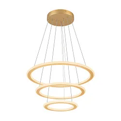pendant luminaire ONE FLAT TRIPLE IP20, brass, black dimmable