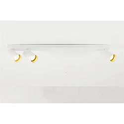 Deckenaufbauleuchte KAMI TRIPLE, 3x GU10,max. 10W, IP20, weiß/gold