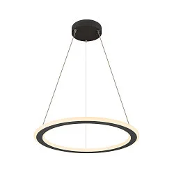 LED Pendelleuchte ONE FLAT PD SINGLE PHASE, Ø 60cm, 23W 2700/3000K (CCT Switch), CRi >90, dimmbar, schwarz