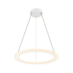 LED Pendelleuchte ONE FLAT PD SINGLE PHASE, Ø 60cm, 23W 2700/3000K (CCT Switch), CRi >90, dimmbar, weiß