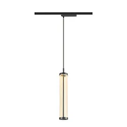 1-phase pendant luminaire QUIMERA PHASE cylindrical IP20, black dimmable