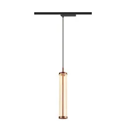 1-phase pendant luminaire QUIMERA PHASE cylindrical IP20, copper dimmable