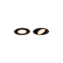 recessed luminaire UNIVERSAL DOWNLIGHT IP20 PHASE 38° swivelling, CCT Switch, multipower, wired through, without trim IP20