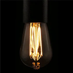 LED Edison-Leuchtmittel Rusika Soft Cage PHASE, E27, 6W 2200K