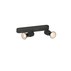 wall and ceiling luminaire PURI 2.0 BASIC ASYM round, asymmetrical GU10 IP20, black dimmable