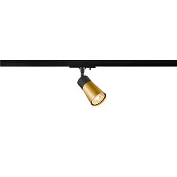1-Phasen-Strahler PURI 2.0 CONE, GU10 max. 6W, drehbar und schwenkbar, schwarz / gold