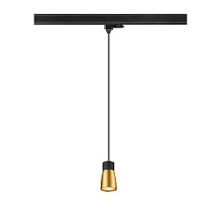 3-phase pendant luminaire PURI 2.0 - DOME half round GU10 IP20, black dimmable