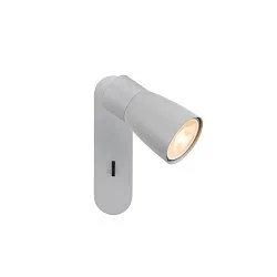wall and ceiling luminaire PURI 2.0 - DOME square, with switch GU10 IP20, grey dimmable